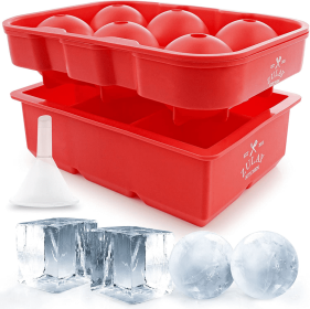 Silicone Square Ice Cube Mold and Ice Ball Mold