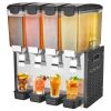 VEVOR Commercial Beverage Dispenser 10L x 4 Tanks Cold Juice Ice Drink Dispenser