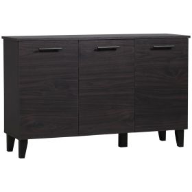 HOMCOM Buffet Cabinet Kitchen Sideboard Coffee Bar Dark Walnut Adjustable Shelf Dining Room