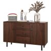 HOMCOM Retro Sideboard Kitchen Buffet Cabinet with Cabinets Drawers Coffee Bar Table Rustic Brown