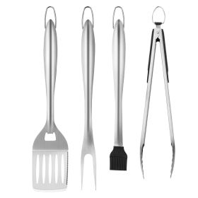 4PCS Grilling Tool Set BBQ Grill Accessories Stainless Steel Barbecue Utensil