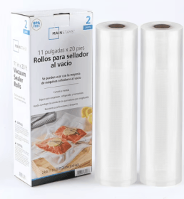 Mainstays Vacuum Sealer Bags, 11 in. x 20 ft , 2 Rolls, Clear