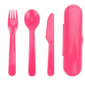 Your Zone Plastic Utensil Set Pink 6 Count Pack