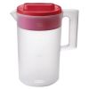 4 Pack Simply Pour Clear/Red Pitcher Plastic 1 ga