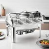 SOGA 2X 3L Triple Tray Stainless Steel Roll Top Chafing Dish Food Warmer