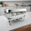 SOGA 3L Triple Tray Stainless Steel Chafing Food Warmer Catering Dish