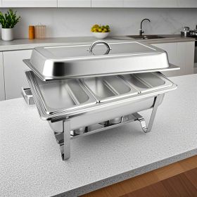 SOGA 3L Triple Tray Stainless Steel Chafing Food Warmer Catering Dish