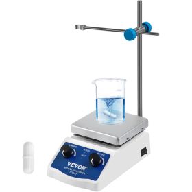 VEVOR SH-2 Magnetic Stirrer, 0-2000 RPM, 1000ml Mixing Capacity Laboratory Magnetic Stirrer Hotplate w/ Stand