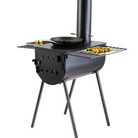 VEVOR Wood Stove, 118 inch, Alloy Steel Camping Tent Stove  with Chimney Pipes & Gloves