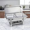 SOGA Double Tray Stainless Steel Chafing Catering Dish Food Warmer