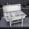 SOGA Triple Tray Stainless Steel Chafing Catering Dish Food Warmer
