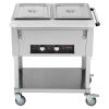 VEVOR 2-Pan Commercial Food Warmer, 2 x 20.6QT Electric Steam Table, 1000W Professional Buffet Catering Food Warmer with 4 Wheels (2 Lockable)