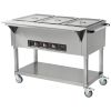 VEVOR 3-Pan Commercial Food Warmer, 3 x 20.6QT Electric Steam Table, 1500W Professional Buffet Catering Food Warmer with 4 Wheels (2 Lockable)