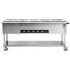 VEVOR 5-Pan Commercial Food Warmer, 5 x 20.6QT Electric Steam Table, 3750W Professional Buffet Catering Food Warmer with 4 Wheels (2 Lockable)