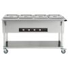 VEVOR 4-Pan Commercial Food Warmer, 4 x 20.6QT Electric Steam Table, 2000W Professional Buffet Catering Food Warmer with 4 Wheels (2 Lockable)