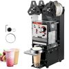VEVOR Semi-automatic Cup Sealing Machine, 300-500 Cup/h Tea Cup Sealer Machine, Black Boba Cup Sealer Machine
