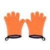 Silicone Smoker Oven Gloves with Waterproof & Hangable Design