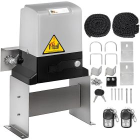 VEVOR Sliding Gate Opener AC1400 3100LBS with 2 Remote Controls, Gate Operator Hardware Kit for Security, Move Speed 40ft Per Min