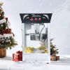 Commercial Popcorn MAKER Machine, 12 Ounce Kettle Stainless Steel Popcorn Maker with Tempered Glass, Warming Deck