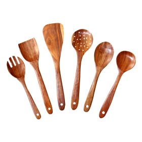 WILLART Kitchen Utensils Set; Wooden Cooking Utensil Set Non-stick Pan Kitchen Tool Wooden Cooking Spoons and Spatulas Wooden Spoons for cooking salad