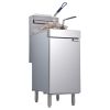Commercial Deep Fryer Free Standing Propane Fryer 3-Burner Dual Basket 90,000BTU