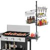 Griddle Caddy Standing Grill Utensil Caddy With Paper Towel Holder Hook Baskets BBQ Accessories Storage Rack Vertical Standing BBQ Organizer Grill Ute