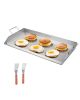 32x16 in Flat Top Griddle Stainless Steel Universal BBQ Grill Pan Cookware