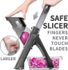 ONCE FOR ALL Safe Mandoline Slicer For Kitchen, Biger Size, Adjustable Vegetable Chopper Food Slicer Potato French Fry Cutter with Peeler, Detachable