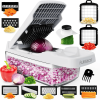 Vegetable Chopper & Mandoline Slicer for Kitchen - Food Chopper with Container, Cheese Grater, Home Essentials & Kitchen Gadgets (Lite - 9 in 1)