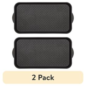 (2 pack) Diamond Boot Tray, 15" x 29", Black