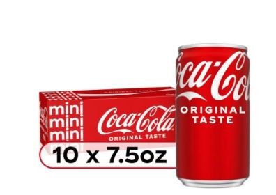 Coca-Cola Mini Soda Pop Fridge Pack, 7.5 fl oz Cans, 10 Pack