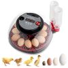 US 12 Egg Incubator with Automatic Egg Turning, Temperature and humidity Control,Auto Water Addition, LED Egg Candler, for Hatching Chickens,Ducks