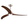 52" Solid Wood Blades Ceiling Fan With Light with Remote Control, Noiseless Reversible Motor, 6 Speed ,3 Color , for Patio Living Room, Bedroom