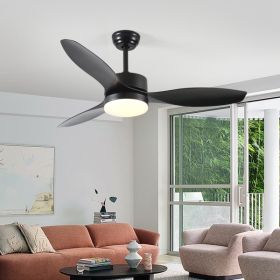 52 inch Indoor/Outdoor Ceiling Fan with LED Select Light Kit - Black