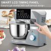 VEVOR Stand Mixer; 660W Electric Dough Mixer with 6 Speeds LCD Screen Timing; Tilt-Head Food Mixer with 5.8 Qt Stainless Steel Bowl; Dough Hook
