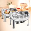SOGA 2X 3L Triple Tray Stainless Steel Roll Top Chafing Dish Food Warmer