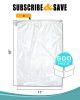 Pack of 500 Drawstring Ice Bags 11 x 18. Pure Ice Printed Bags 11x18. Thickness 1.5 mil. 8 lbs. BPA Free Food Grade Safe Metallocene Ice Bags.