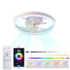 19.7 inches fan light RGB color lights three color temperature 6-speed adjustable wind power positive and negative rotation