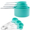 8Pcs Plastic Measuring Spoons Cups Scale Teaspoon Tablespoon Set Kitchen Utensil Tools