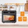 Geek Chef Steam Air Fryer Toast Oven Combo , 26 QT Steam Convection Oven Countertop , 50 Cooking Presets, with 6 Slice Toast, 12" Pizza, Black Stainle