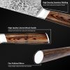 Japanese Vanadium Steel Chef Knife, 7.8 INCH Sharp Kitchen Knives With Laser Pattern And Rosewood Handle