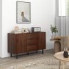 HOMCOM Retro Sideboard Kitchen Buffet Cabinet with Cabinets Drawers Coffee Bar Table Rustic Brown