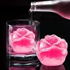 1pc Rose Big Ice Ball Whiskey Ice Mold Ice Tray Round Ice Cube Silicone Mold Net Red Bartender Tool Box Ice Making