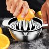 1pc Stainless Steel Lemon Squeezer; Juicer For Oranges Lemons Fruit; Portable Orange Juicer