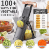 ONCE FOR ALL Safe Mandoline Slicer For Kitchen, Biger Size, Adjustable Vegetable Chopper Food Slicer Potato French Fry Cutter with Peeler, Detachable