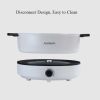 Joydeem Multifunctional Electric Hot Pot with Divider JD-DHG5A,Shabu Shabu Hot Pot,Double Flavor Non-Stick Hot Pot,Temperature Control,Large Capacity
