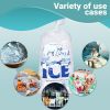 Pack of 1000 Plain Top Ice Bags with Twist Ties 5 lbs 9 x 18. Printed Bags Ice Bags with Write on Block 9x18. Thickness 1.5 mil. Industrial Grade Safe