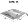 VEVOR 304 Stainless Steel Drop-in Deal Tray 12\" Deep x 10\"" Wide x 1.6\"" High Brushed Finish for Cash Register Window"