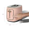 2 Slice Toaster with Touch-Activated Display, Rose by Drew Barrymore