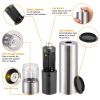 Electric Salt Pepper Grinder with Light Adjustable Coarseness Stainless Steel Salt Pepper Shaker